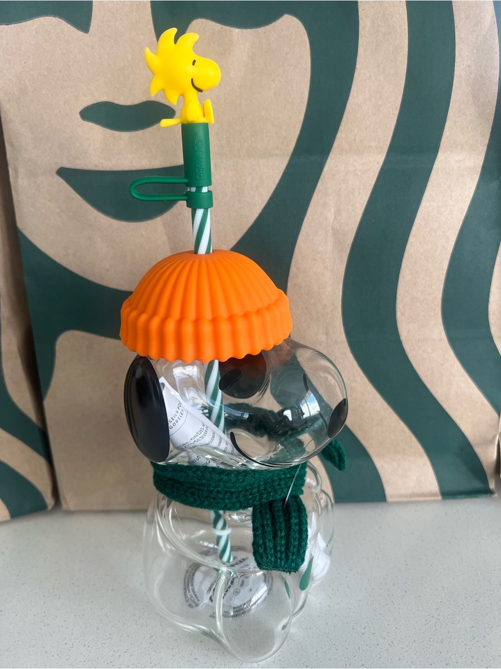 Peanuts Snoopy Starbucks Collection Glass Cup 🎃